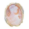 K18YG／PT シェルカメオブローチ