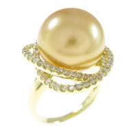 K18YG シロチョウパールリング