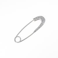 K18WG セーフティピン ダイヤモンドブローチ