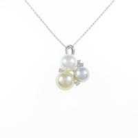 K18WG／750WG アコヤパールネックレス