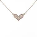 K18PG ハート ダイヤモンドネックレス