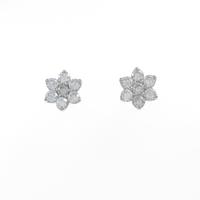 PT フラワー ダイヤモンドピアス