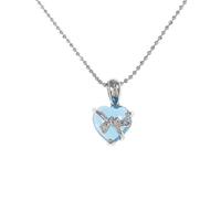 PT ハート ブルートパーズネックレス