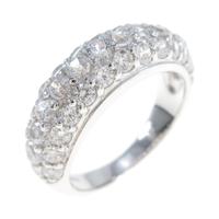 K18WG パヴェ キュービックリング