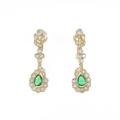 750YG エメラルドイヤリング