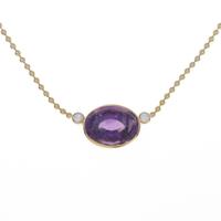 K18YG アメジストネックレス