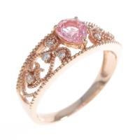 K18PG ピンクサファイヤリング