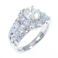 プラチナダイヤモンドリング 1．019ct・M・SI1・オーバルカット
