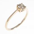 K18PG ソリティア ダイヤモンドリング