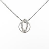 K18WG ダイヤモンドネックレス