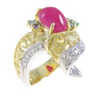 K18YG／PT ルビーリング