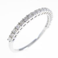 【リメイク】K18WG ハーフエタニティ ダイヤモンドリング