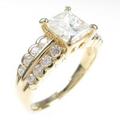 【リメイク】K18YG ダイヤモンドリング 1．016ct・K・I1・プリンセスカット