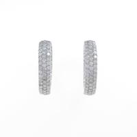 【新品】K18WG パヴェ ダイヤモンドピアス