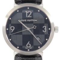ルイヴィトン Q1D07 タンブールスリムダミエグラフィット クォーツ
