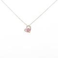 K10YG ハート ピンクサファイヤネックレス