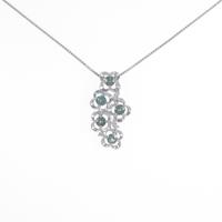 K18WG フラワー アレキサンドライトネックレス