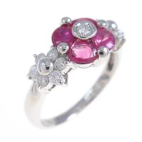 PT フラワー ルビーリング