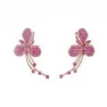 585PG フラワー ルビーピアス