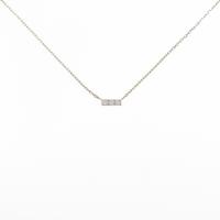 K18YG スリーストーン ダイヤモンドネックレス