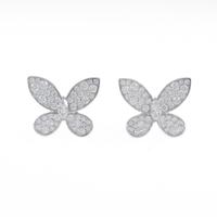グラフ パヴェ バタフライ ピアス