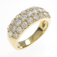 K18YG パヴェ ダイヤモンドリング