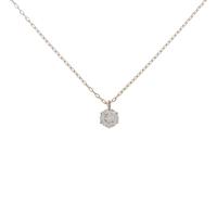 K18PG ソリティア ダイヤモンドネックレス