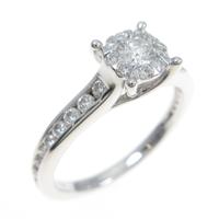 K18WG ダイヤモンドリング