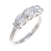 【リメイク】プラチナダイヤモンドリング 0．808ct・F・VS1?2・GOOD