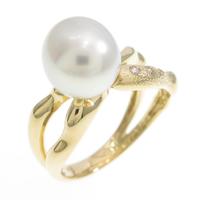 K18YG シロチョウパールリング