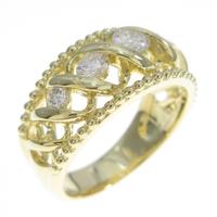 K18YG ダイヤモンドリング