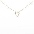 K18YG ハート ダイヤモンドネックレス