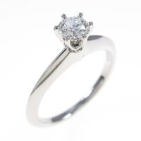 ティファニー クラシックソリティア リング 0．27ct・FVVS2・3EXT