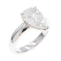 プラチナダイヤモンドリング 2．024ct・J・I1・ペアシェイプ