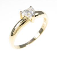 K18YG ダイヤモンドリング 0．413ct・I・SI1・ハートシェイプ