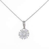 PT フラワー ダイヤモンドネックレス