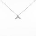 K18WG イニシャルA ダイヤモンドネックレス