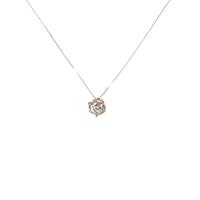 K18PG ローズ ダイヤモンドネックレス