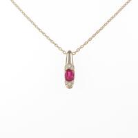 K18PG ルビーネックレス