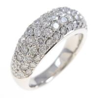 PT パヴェ ハーフエタニティ ダイヤモンドリング