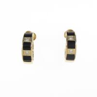 K18YG オニキスイヤリング