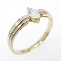 750スリーカラー ダイヤモンドリング