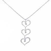 K14WG／K10WG ハート ダイヤモンドネックレス