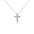 K18WG クロス ダイヤモンドネックレス