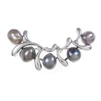 K18WG クロチョウパールブローチ