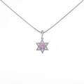 K18WG スター ピンクサファイヤネックレス