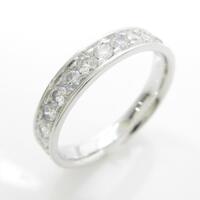 K18WG ハーフエタニティ ダイヤモンドリング