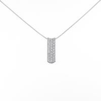 K18WG パヴェ ダイヤモンドネックレス