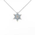 K18WG／PT スノーフレーク ダイヤモンドネックレス