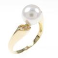 K18YG アコヤパールリング